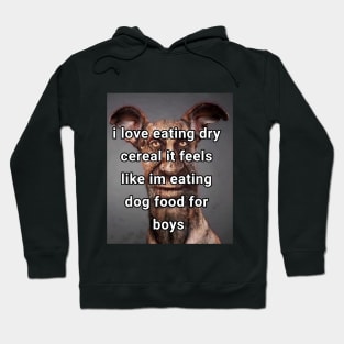 i love eating dry cereal it feels like im eating dog food for boys Hoodie